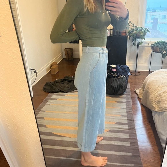 Rustea Brand Cropped Denim Jeans - Picture 2 of 4